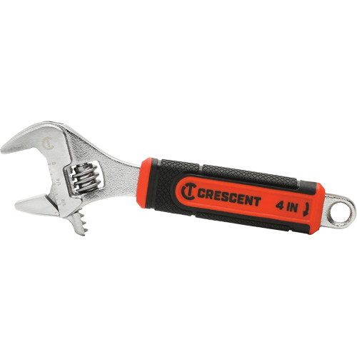 Adjustable Wrench with Quick-Fit Jaw, 4" L, 9/16"/14 mm Max Width, Chrome Toolneeds Inc.