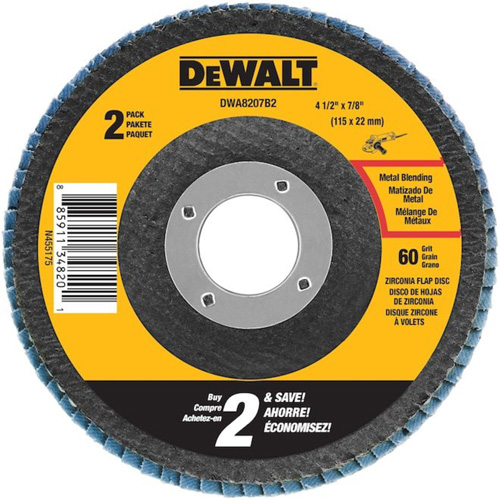 ELITE SERIES Flap Disc, 4-1/2" x 7/8", Type 29, 60 Grit, Zirconia Alumina Toolneeds Inc.