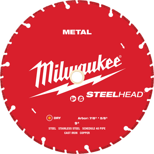 STEELHEAD Cutting Diamond Blade, 9", Metal Use Toolneeds Inc.