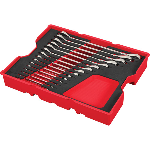 SAE Wrench Set with Tray for PACKOUT Drawers, Ratcheting Combination, 15 Pieces, Imperial Toolneeds Inc.