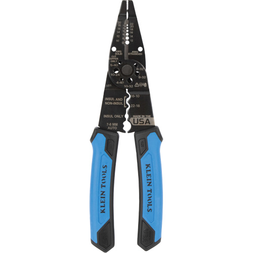 Long Nose Multi-Purpose Wire Stripper, 8-1/4" L, 10 - 20/12 - 22 AWG Toolneeds Inc.