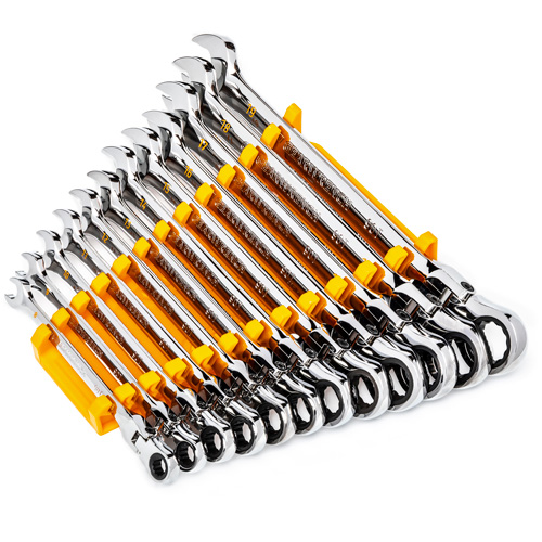 90-Tooth 12 Point Wrench Set, Flex Head/Ratcheting Combination, 12 Pieces, Metric Toolneeds Inc.