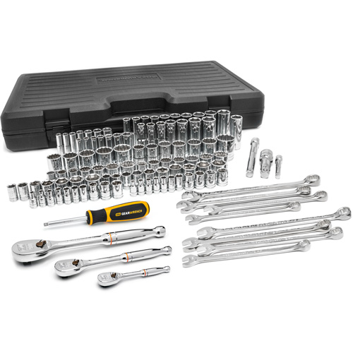 Jeu d'outils pour m&eacute;caniciens &agrave; 6 et 12 pans standards et profonds de 1/4", 3/8" et 1/2" SAE/m&eacute;triques Toolneeds Inc.