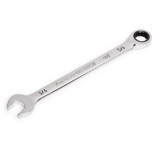 90-Tooth Ratcheting Combination Wrench, 12 Point, 3/4", Chrome Finish Toolneeds Inc.