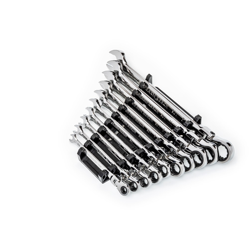 90-Tooth 12 Point SAE Wrench Set, Flex Head/Ratcheting Combination, 10 Pieces, Imperial Toolneeds Inc.