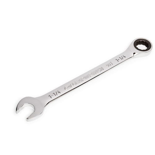 90-Tooth Ratcheting Combination Wrench, 12 Point, 1-1/4", Chrome Finish Toolneeds Inc.
