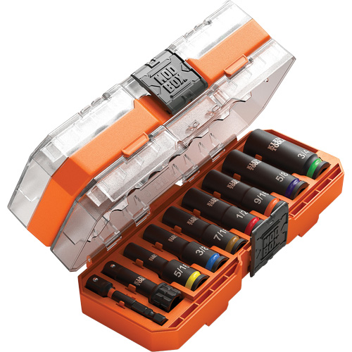 KNECT Drive Socket Set, 9 Pcs, Impact, 3/8" Drive Size, Deep Toolneeds Inc.