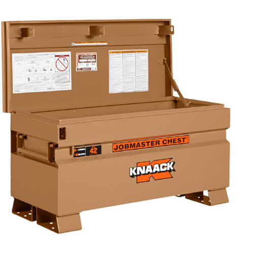 Model 42 Jobsite Chest with Padlock, 42" x 19" x 23-3/8", Steel, Tan Toolneeds Inc.