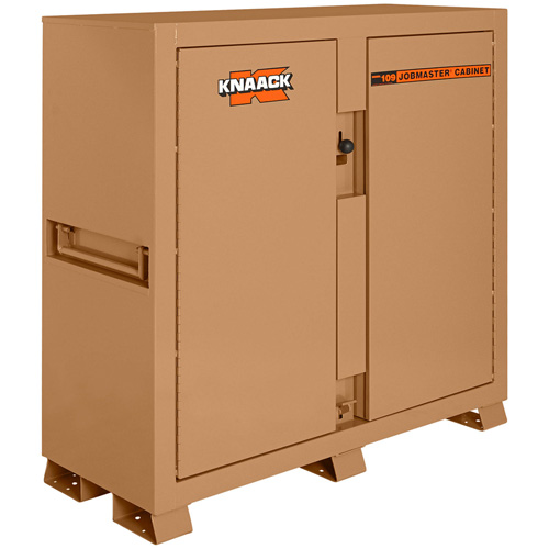 Model 109 Jobsite Cabinet with Padlock, Steel, 47.5 Cubic Feet, Tan Toolneeds Inc.