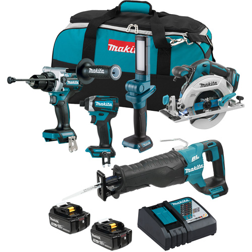 LXT Brushless Cordless 5 Tool Combo Kit, Lithium-Ion, 18 V Toolneeds Inc.