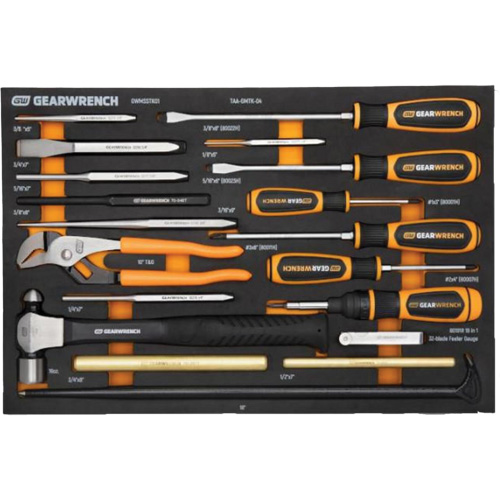 Jeu de tournevis & outils de frappe dans un plateau de rangement en mousse Toolneeds Inc.