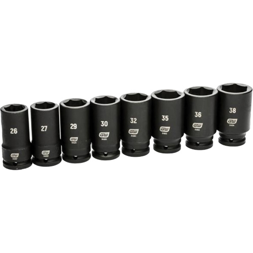 6 Point SAE Socket Set, 8 Pcs, Impact, 3/4" Drive Size, Deep Toolneeds Inc.