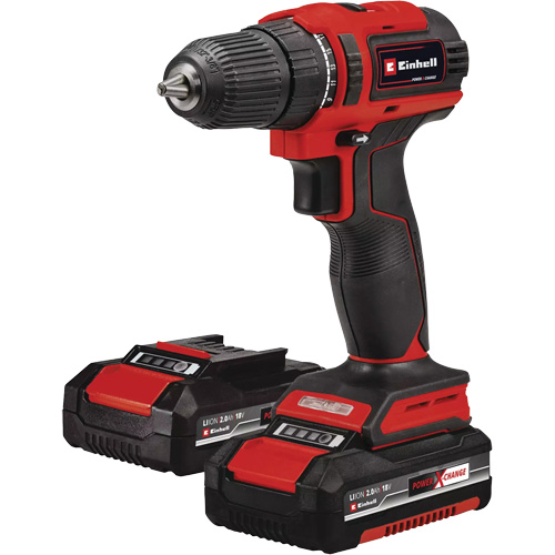 Cordless Drill/Driver Kit, Lithium-Ion, 18 V, 3/8" Chuck, 354 in-lbs Torque Toolneeds Inc.
