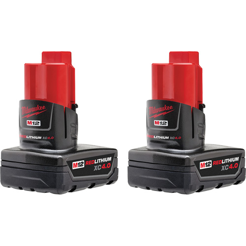 M12 REDLITHIUM XC4.0 Batteries, Lithium-Ion, 12 V, 4 Ah Toolneeds Inc.