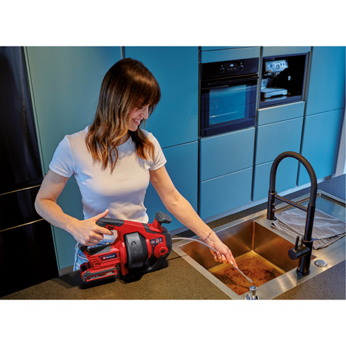 TE-DA 18/760 Li 18V Cordless Drain Auger (Tool Only), Powered, 25' Cable Length, 1/4" Cable Diameter Toolneeds Inc.