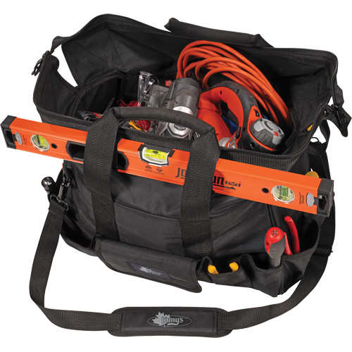 Phantom Collection 18" Contractor's Tool Bag, Ballistic Polyester, 25 Pockets, Black Toolneeds Inc.