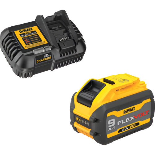 MAX FLEXVOLT Battery & Charger Kit, Lithium-Ion, 20 V/60 V, 9 Ah Toolneeds Inc.