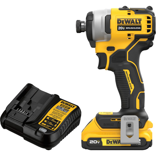 Ensemble tournevis &agrave; chocs sans fil et sans balai ATOMIC COMPACT SERIES MAX*, 1/4", 1700 lb-po Couple max., 20 V, Lithium-ion Toolneeds Inc.