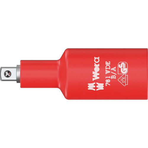B/A VDE Insulated Connector, 3/8" Drive, 1/4" Socket, 2.59" L, Ball Toolneeds Inc.