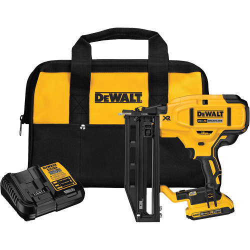 XR&reg; 16 GA Cordless Straight Finish Nailer Kit, 20 V, Lithium-Ion Toolneeds Inc.