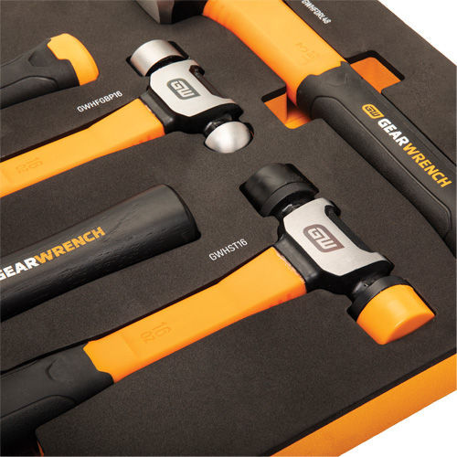 Mixed Hammer Set in Foam Storage Tray, 5 Pieces Toolneeds Inc.