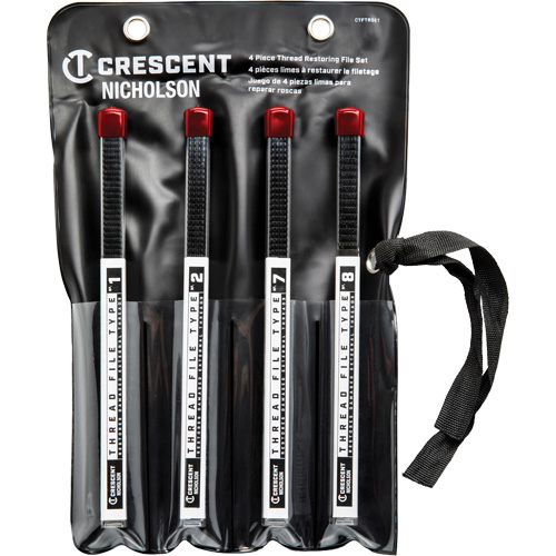 Jeu de 4 limes de restauration de filets?, Carr&eacute;e, 9" Toolneeds Inc.