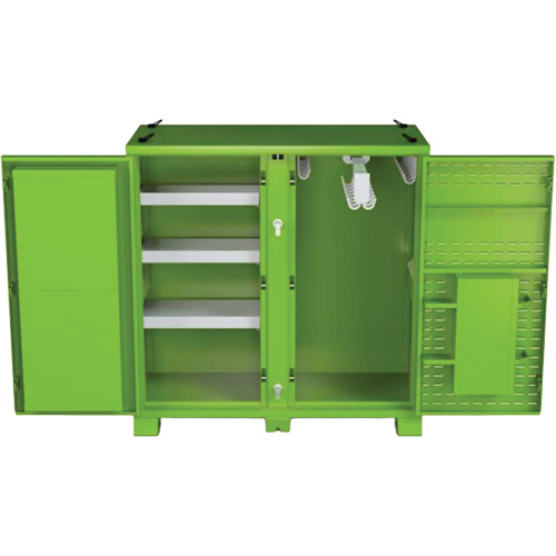 Armoire ventil&eacute;e pour le rangement d'&eacute;PI sur place, Acier, Vert lime haute visibilit&eacute; Toolneeds Inc.