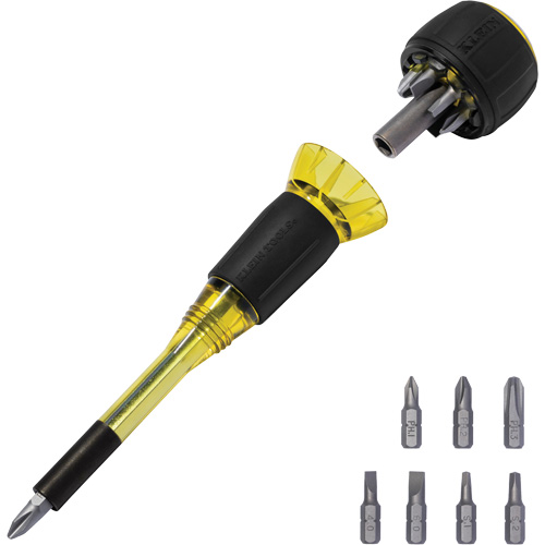 8-in-1 Tru-Grip Screwdriver with Stubby, 6-57/100" L, Plastic Handle Toolneeds Inc.