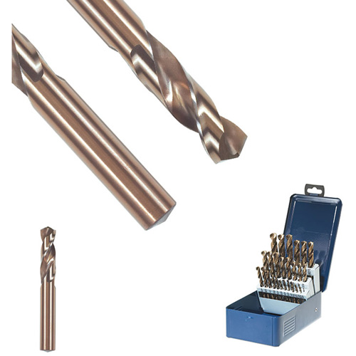 Jeu de forets &agrave; diam&egrave;tres num&eacute;rot&eacute;s SST+, 1/16", Acier rapide, Cannelure 3/8", Pointe de 135° Toolneeds Inc.