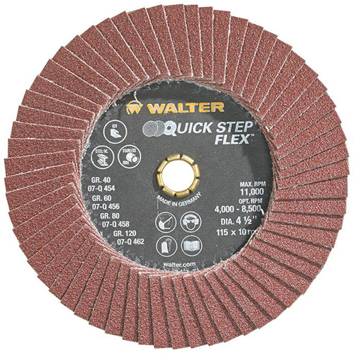 Disque &agrave; lamelles QUICK-STEP FLEX, 4-1/2" x Type 29, Grain 80, Oxyde d'aluminium Toolneeds Inc.