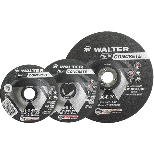 Depressed Centre Grinding Wheels - Concrete Type 27, 4-1/2" x 1/8", 7/8" Arbor, Type 27 Toolneeds Inc.