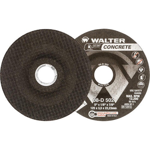 Meules &agrave; moyeu d&eacute;port&eacute; - B&eacute;ton type 27, 5" x 1/8", Arbre de 7/8", Type 27 Toolneeds Inc.