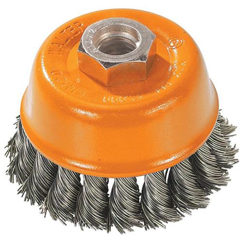 Brosse &agrave; fils nou&eacute;s torsad&eacute;s, 3" dia. x M10x1,5 arbre Toolneeds Inc.