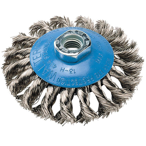 Brosse concave &agrave; fils nou&eacute;s, 6" dia. x 5/8"-11 arbre Toolneeds Inc.