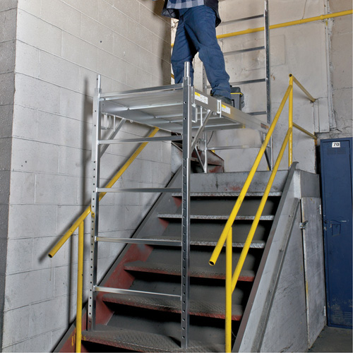 Mobile Work Scaffolding - Maxi Square Scaffolding, Aluminum Frame, 74" D x 75" H Toolneeds Inc.