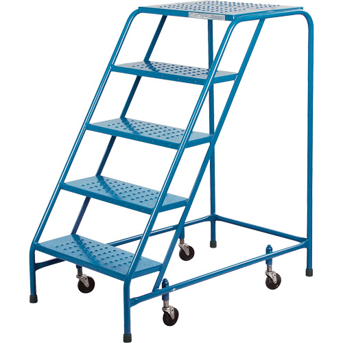 Rolling Step Ladder, 5 Steps, 18" Step Width, 46" Platform Height, Steel Toolneeds Inc.