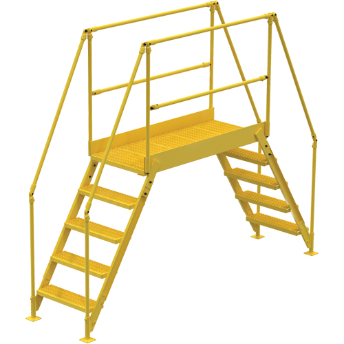 Crossover Ladder, 115-1/2" Overall Span, 50" H x 60" D, 24" Step Width Toolneeds Inc.