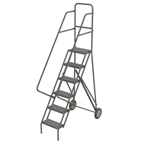 Rolling Ladder, 6 Steps, Serrated, 66" High Toolneeds Inc.