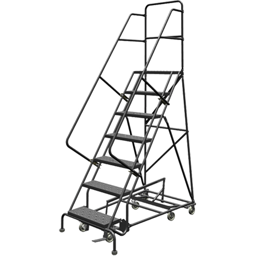 &eacute;chelles roulantes multidirectionnelles, 7 marches, Largeur de la marche 24", Hauteur de la plateforme 70", Acier Toolneeds Inc.