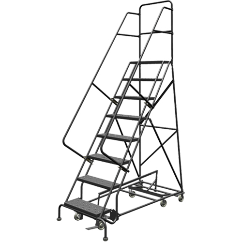 &eacute;chelles roulantes multidirectionnelles, 8 marches, Largeur de la marche 24", Hauteur de la plateforme 80", Acier Toolneeds Inc.