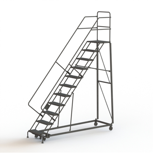 Heavy Duty Safety Slope Ladder, 11 Steps, Perforated, 50° Incline, 110" High Toolneeds Inc.