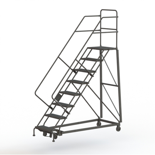 Heavy Duty Safety Slope Ladder, 8 Steps, Serrated, 50° Incline, 80" High Toolneeds Inc.