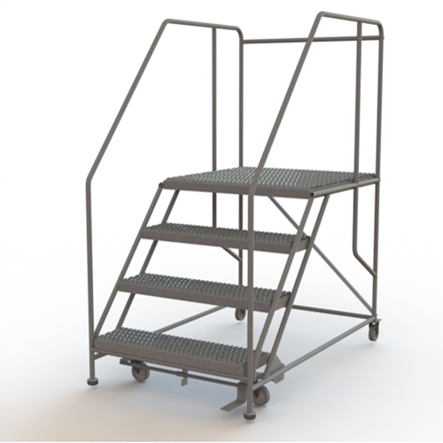 Mobile Work Platform, Steel, 4 Steps, 40" H, 36" D, 36" Step, Serrated Toolneeds Inc.