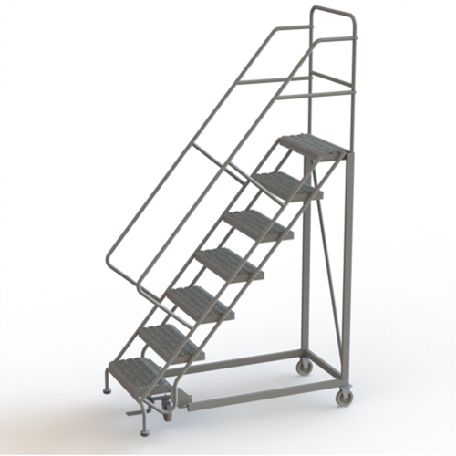 &eacute;chelles en angle de s&eacute;curit&eacute;, 7 marches, Stri&eacute;, Inclinaison 50°, Hauteur 70" Toolneeds Inc.