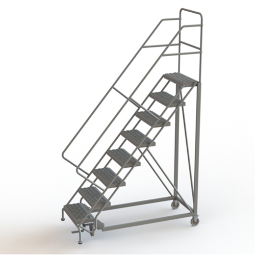 &eacute;chelles en angle de s&eacute;curit&eacute;, 8 marches, Stri&eacute;, Inclinaison 50°, Hauteur 80" Toolneeds Inc.