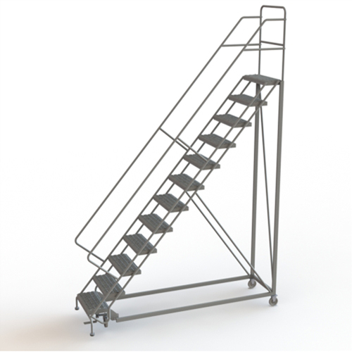 &eacute;chelles en angle de s&eacute;curit&eacute;, 12 marches, Stri&eacute;, Inclinaison 50°, Hauteur 120" Toolneeds Inc.