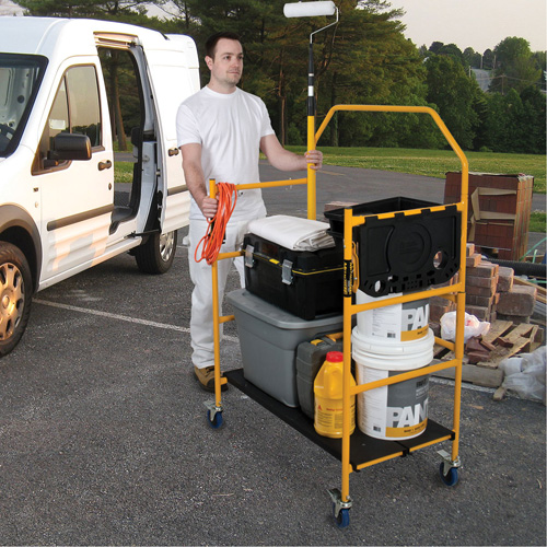 Jobsite Series 4' Safety Rail & Tool Shelf Scaffold Kit, Steel Frame, 49-1/2" D x 57-3/4" H Toolneeds Inc.