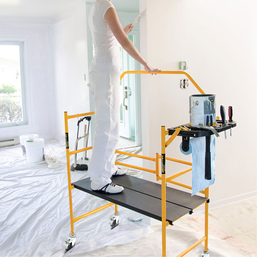 Jobsite Series 4' Safety Rail & Tool Shelf Scaffold Kit, Steel Frame, 49-1/2" D x 57-3/4" H Toolneeds Inc.
