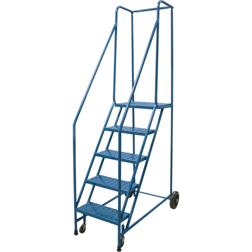 Escabeau roulant, 5 marches, Largeur de la marche 18", Hauteur de la plateforme 46", Acier Toolneeds Inc.