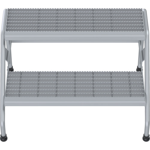 Aluminum Step Stand, 2 Step(s), 32-13/16" W x 24-9/16" L x 20" H, 500 lbs. Capacity Toolneeds Inc.